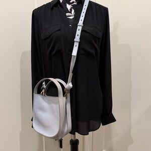 Madewell Light Blue Leather Sydney cross-body